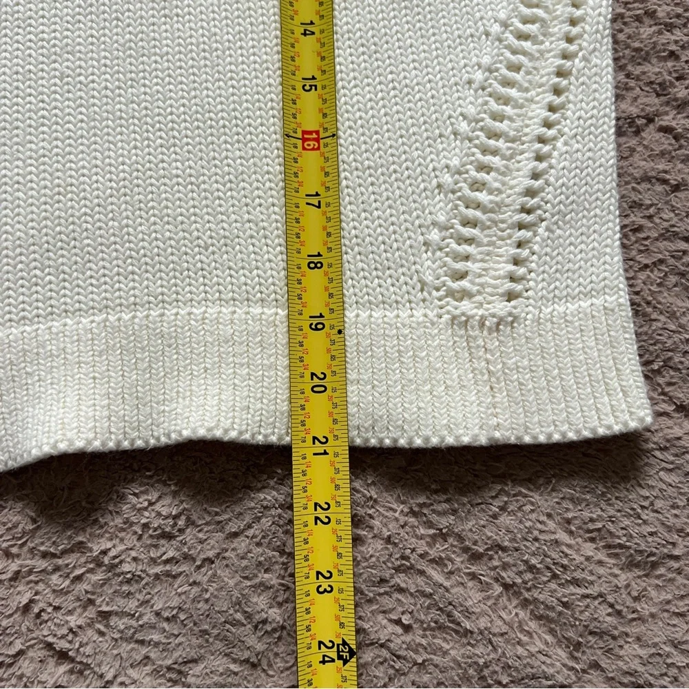 Sundance Cropped Coquette Cottage Sweater Women's‎ Size M - Picture 7 of 9